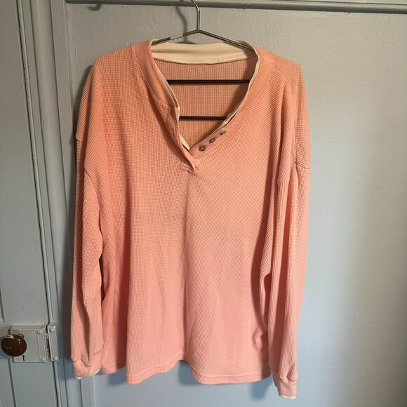 Thick Pink Thermal Top NO TAG/SIZE - Picture 1 of 2